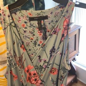 BCBG floral wrap maxi
